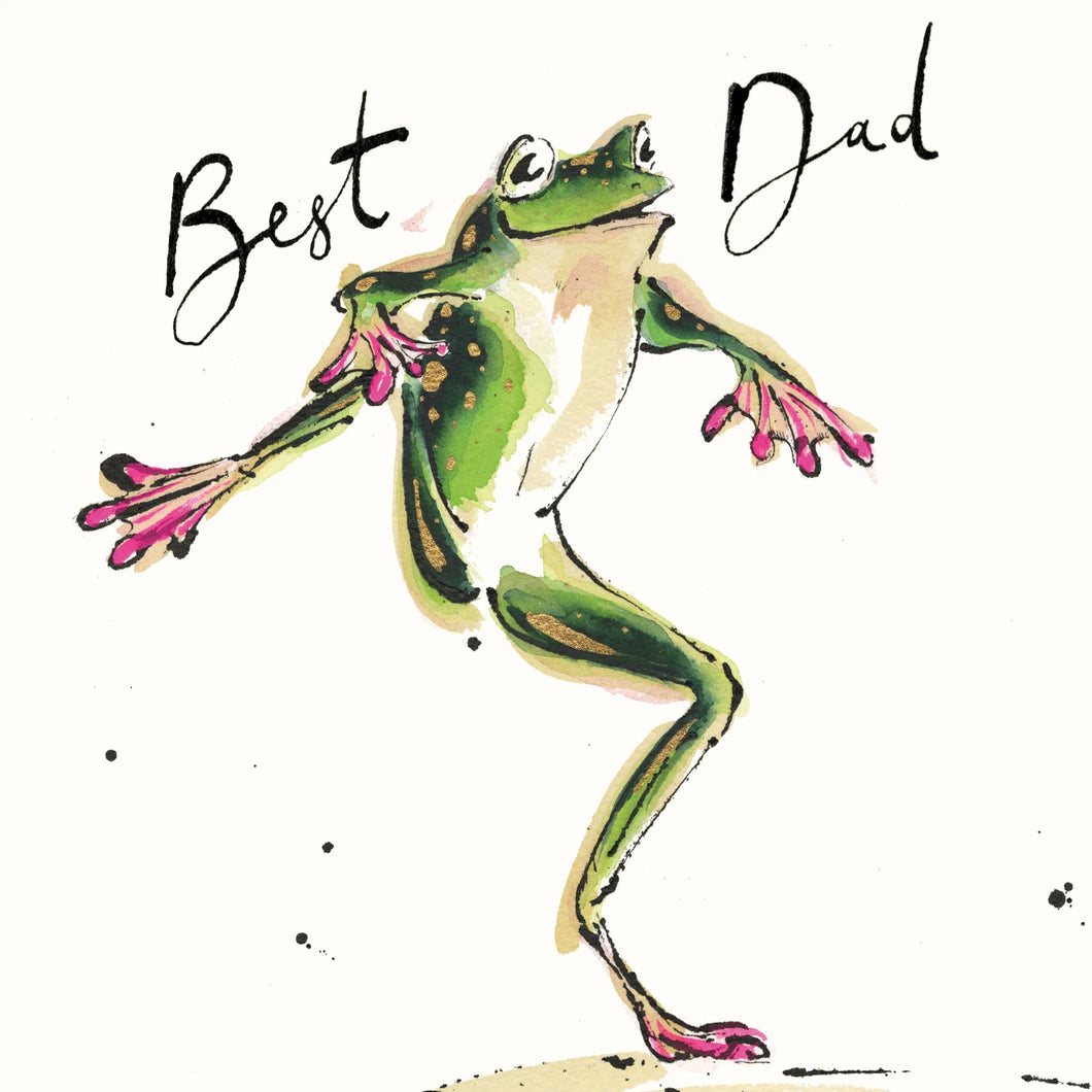 Best Dad Frog Blank Card