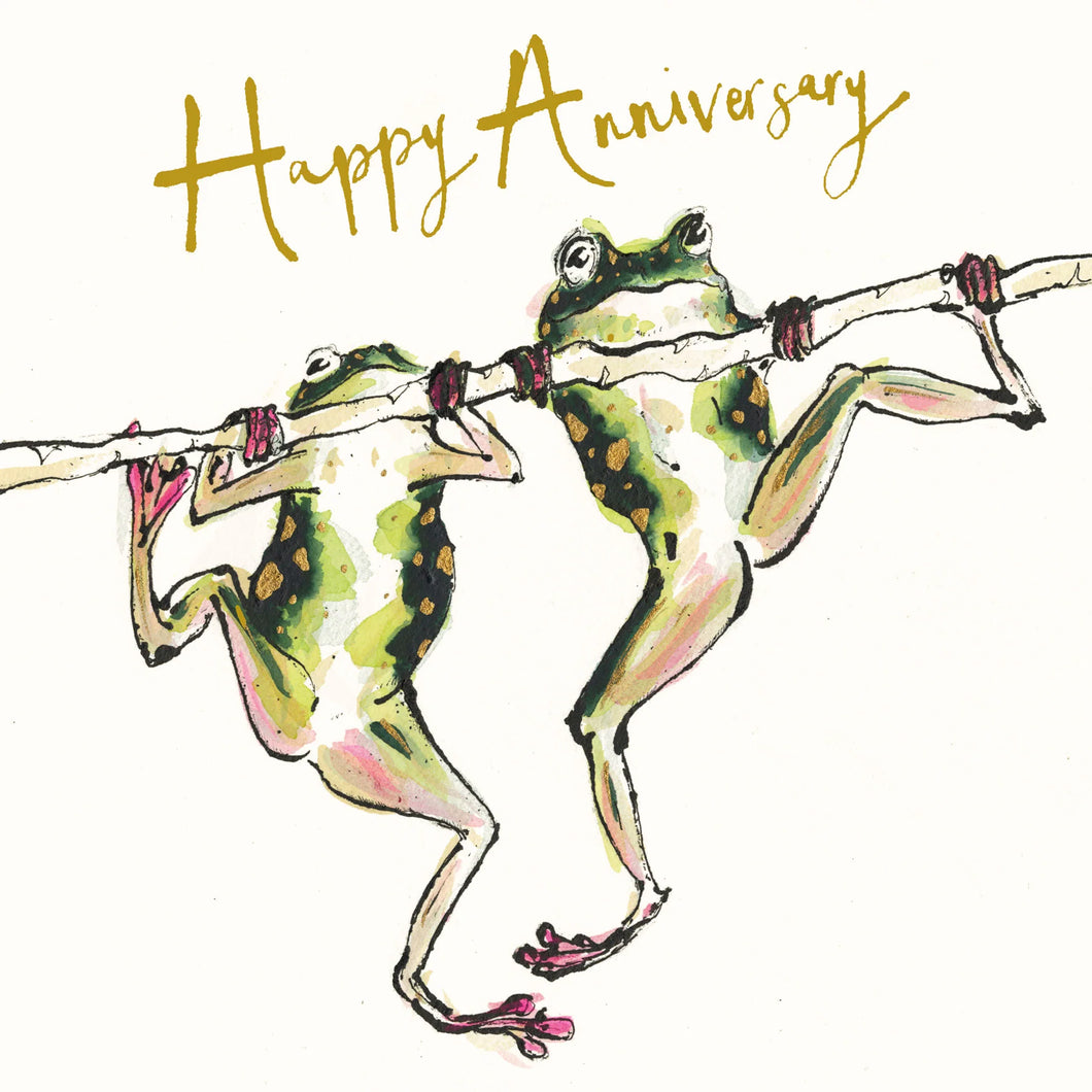 Frogs Anniversary Blank Card