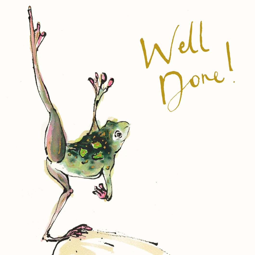 Well Done Frog Blank Card