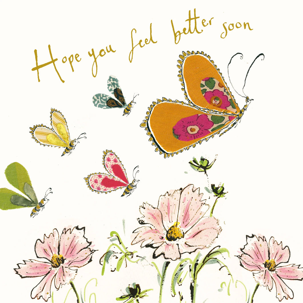 Feel Better Soon Butterfly Blank Card