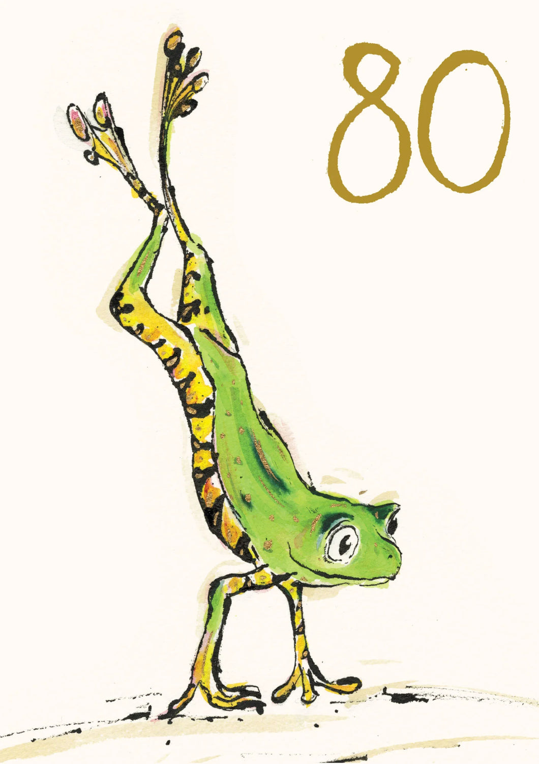 Dancing Frog 80th Blank Card