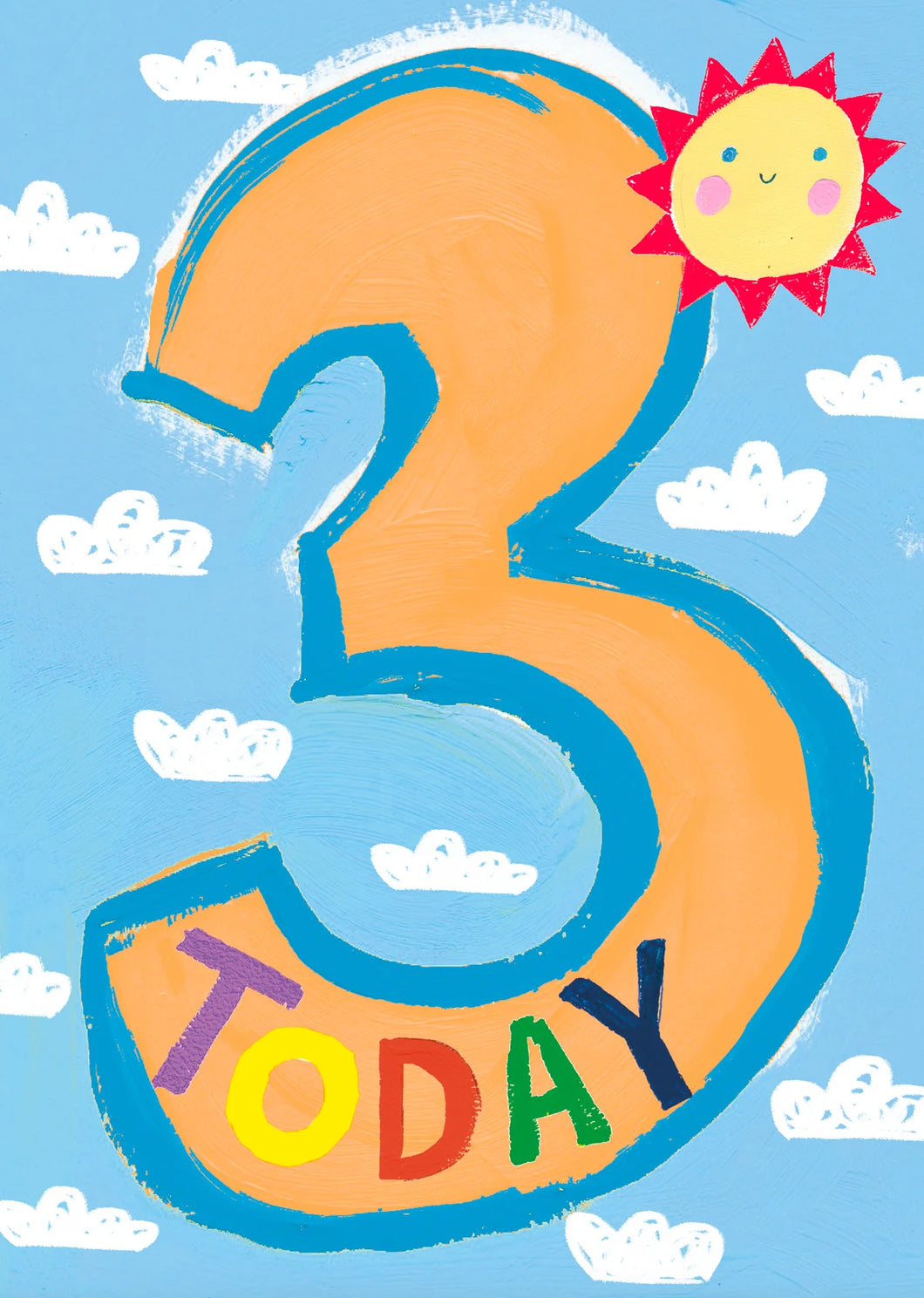 3 Today Sunshine 3rd Birthday Card