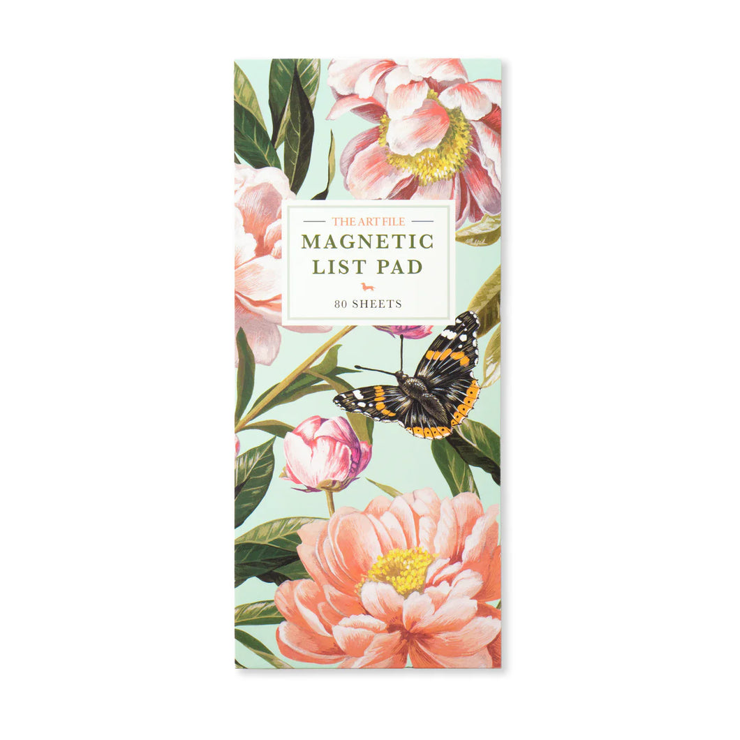 Flowers and Butterflies Magnetic List Pad