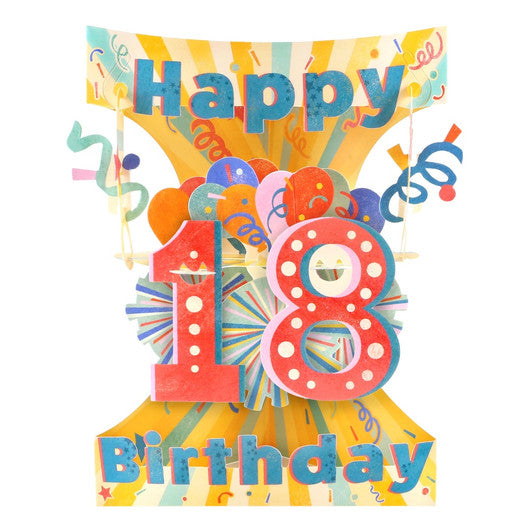 18th Birthday 3D Swing Card