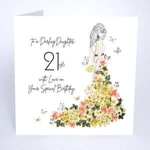 Darling Daughter 21 Blank Card