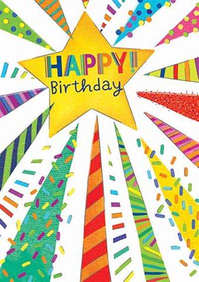 Multi-Coloured Birthday Card