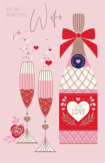Wife Anniversary Wine Card