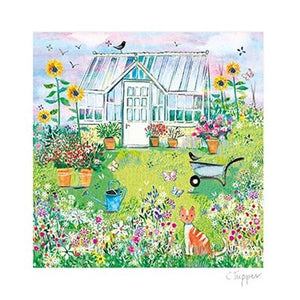 Greenhouse Scene Blank Card