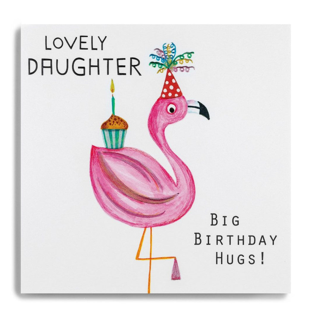 Daughter  Flamingo Birthday Card