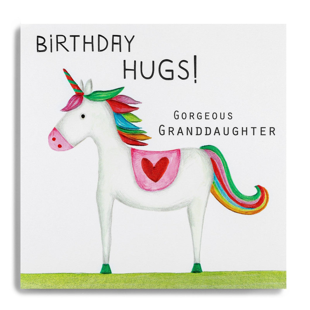 Granddaughter Blank Unicorn Birthday Card