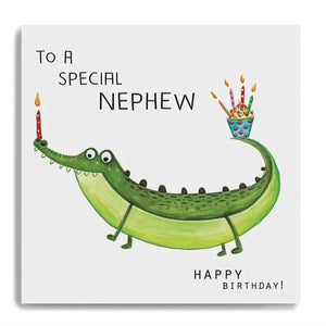 Nephew Blank Crocodile Birthday Card