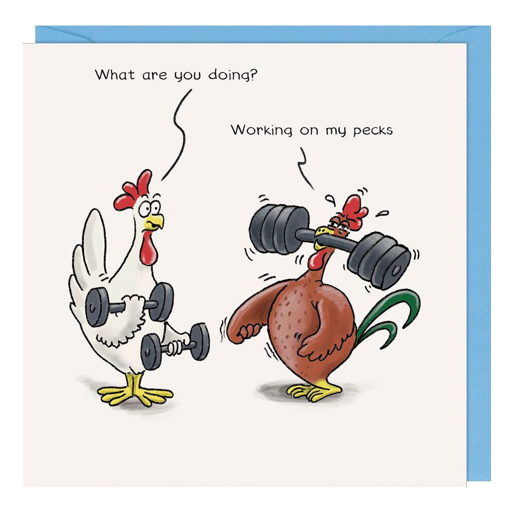 Cockerel Pecks Birthday Card