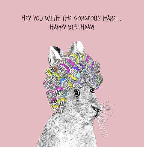 Gorgeous Hare Birthday Card