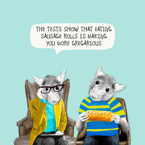 Greggs Sausage Roll Rat Blank Card