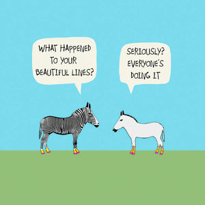 Zebra Blank Card