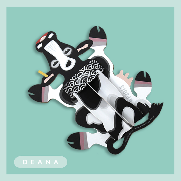 Deana The Cow 3d Pop-up Card by Wallypops