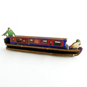 Canal Narrow Boat  3D Pop Up Wooden Postcard