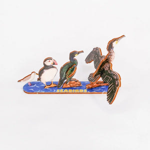 Seabirds 3D Pop Up Wooden Postcard