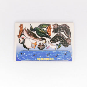 Seabirds 3D Pop Up Wooden Postcard