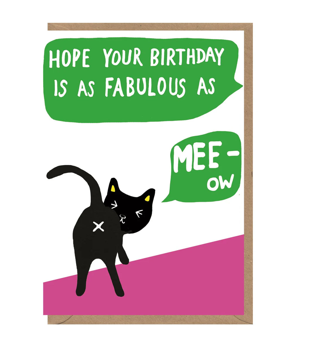 Fabulous As Mee-ow Birthday Card