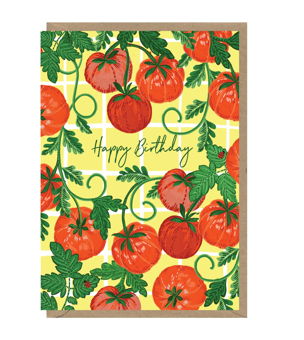 Tomatoes Blank Happy Birthday Card