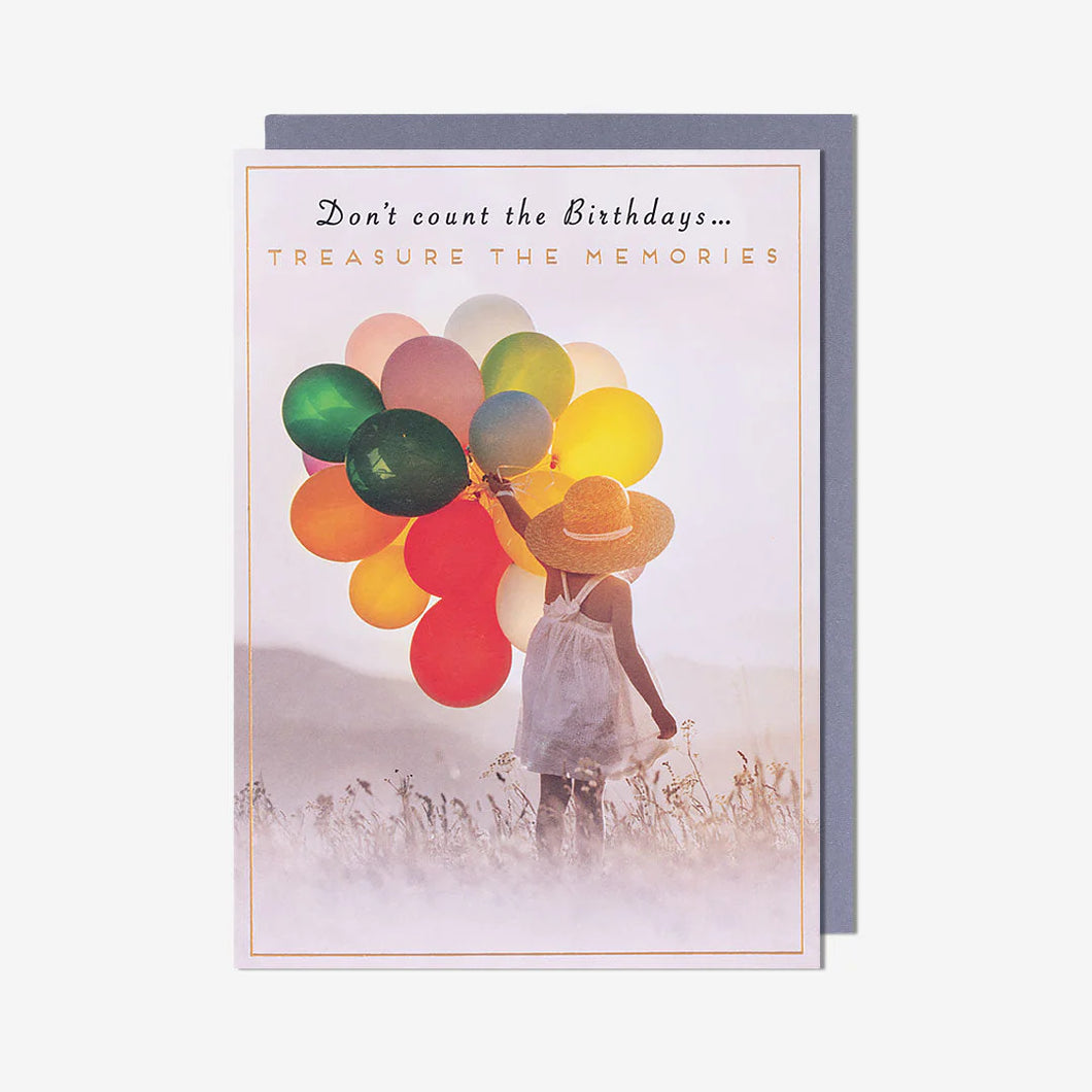 Treasure The Memories Balloons Birthday Card