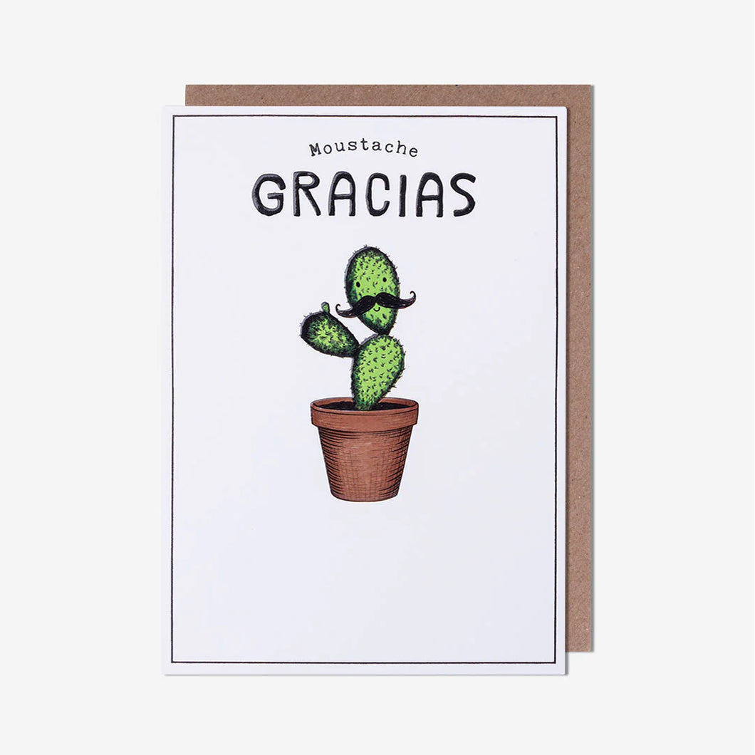 ‘Moustache Gracias’ Thank You Card