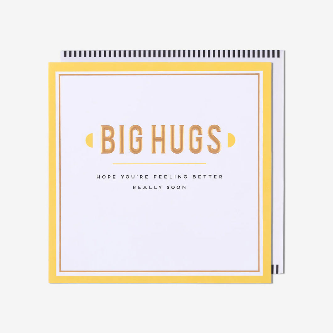 Big Hugs Blank Get Well Card