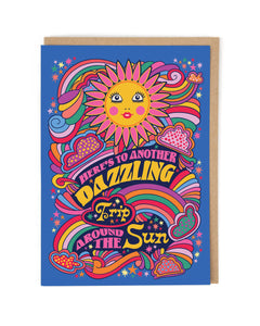 Another Dazzling Trip Birthday Blank Card