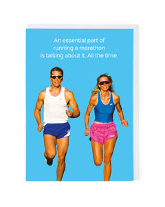 Running A Marathon Blank Card