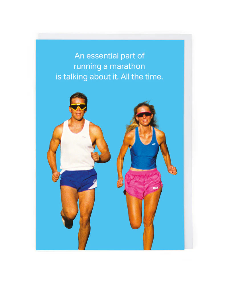 Running A Marathon Blank Card