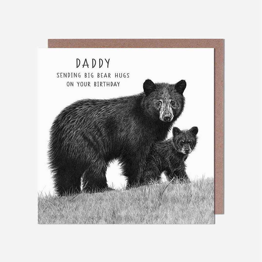Bear Hugs Daddy Birthday Card