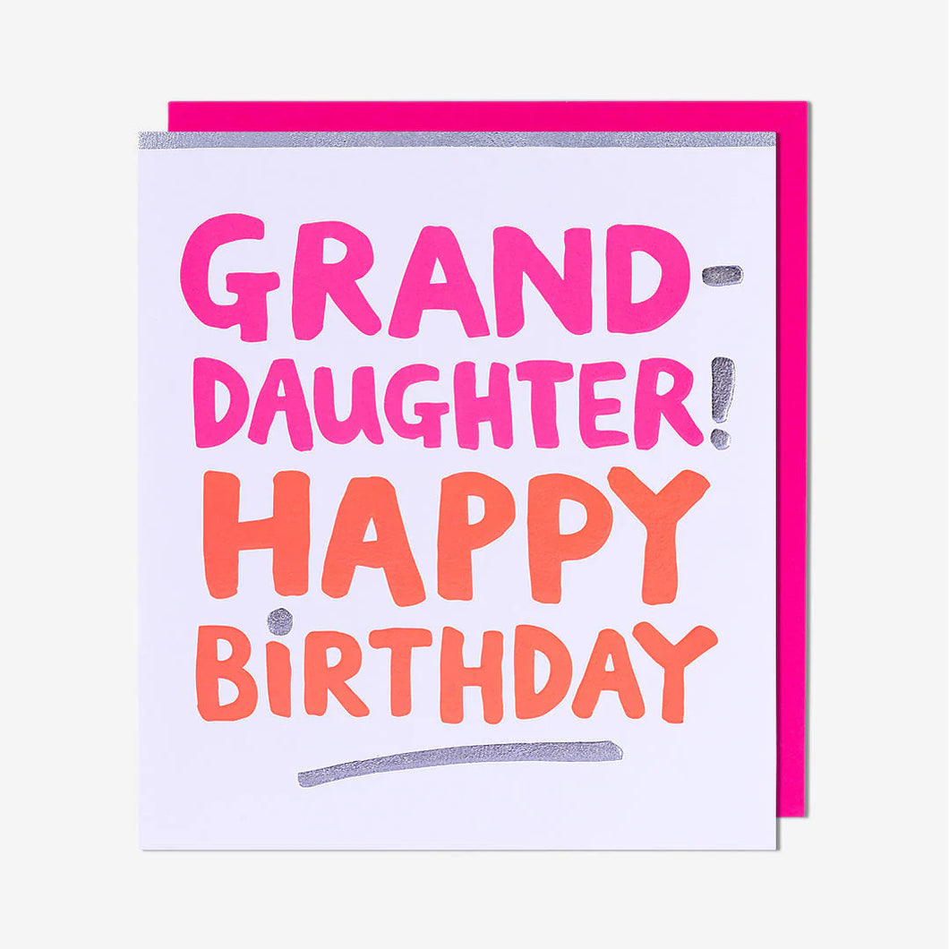 Pink Grand-Daughter Birthday Card