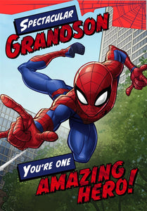 Marvel Spider-Man Grandson Birthday Card