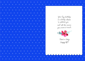 Flowers 90th Birthday Card