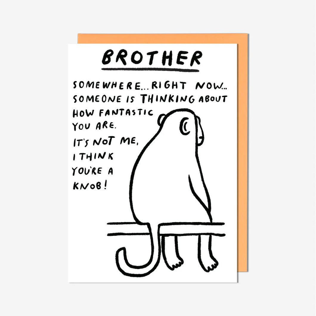 ‘I Think You’re A Knob’ Brother Birthday Card
