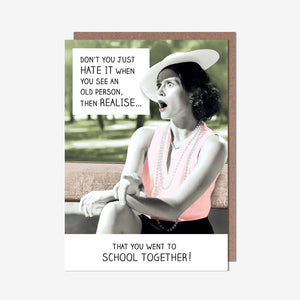 Shock Old Person Birthday Card