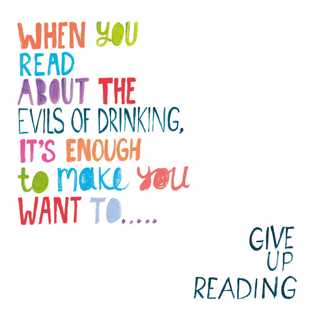 Evils Of Drink Blank  Humour Card