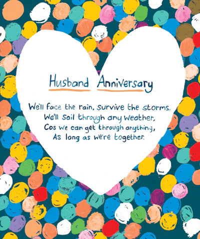 Survive The Storms Husband Anniversary Card