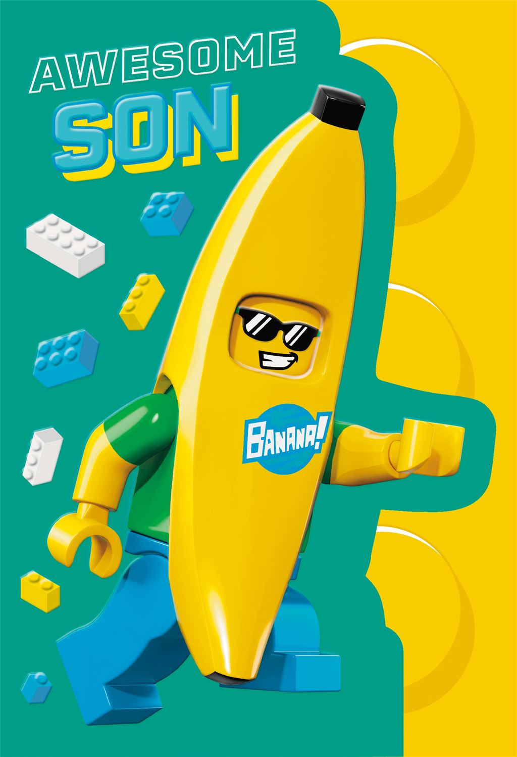 Lego Banana Awesome Son Birthday Card