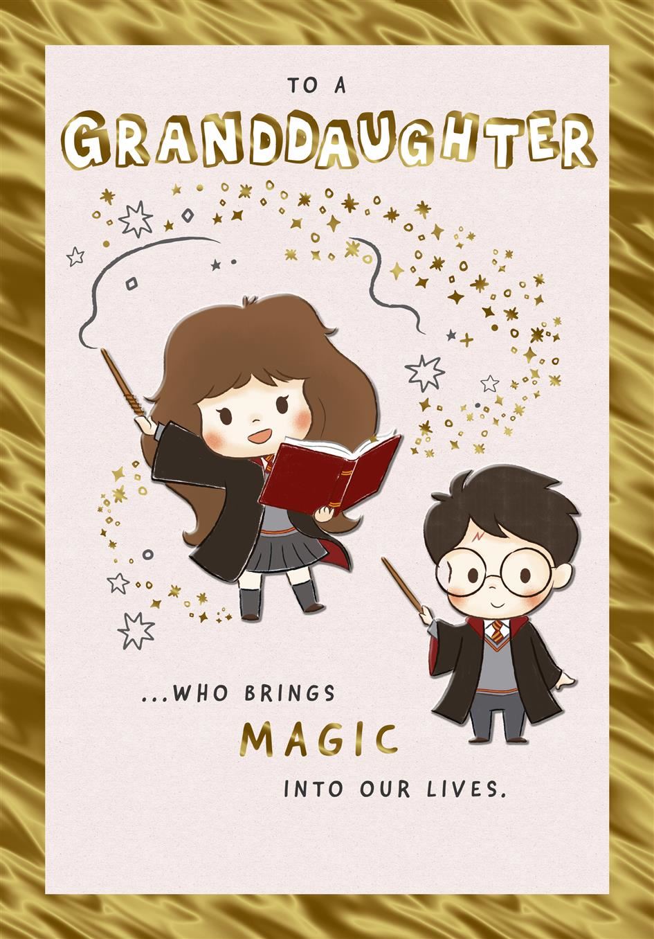 Harry Potter Wizards Granddaughter Birthday Card