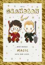 Load image into Gallery viewer, Harry Potter Wizards Grandson Birthday Card
