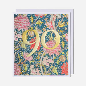 90th William Morris Pattern Birthday Card