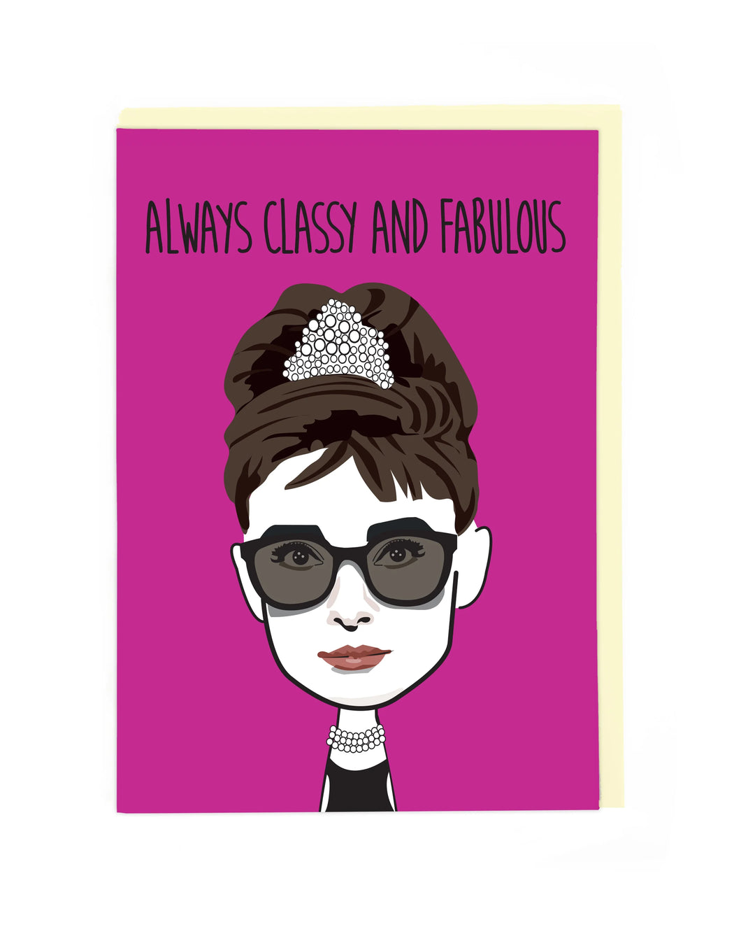 Audrey Hepburn Always Classy Blank Card