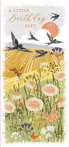 Woodland Swallows Birthday Money Wallet