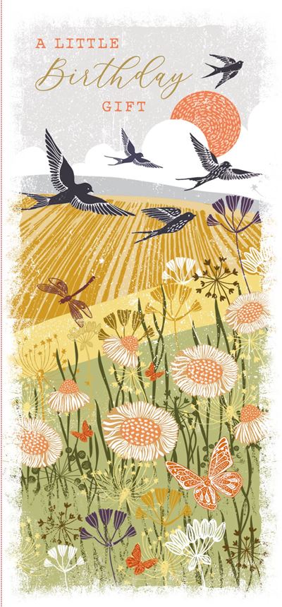 Woodland Swallows Birthday Money Wallet