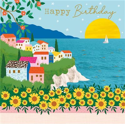 Sunflowers Collage Birthday Card