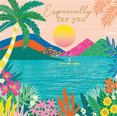 Paddle Boarder Collage Birthday Card
