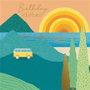 Campervan Collage Birthday Card
