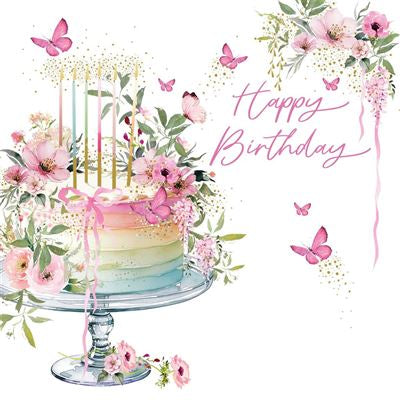 Pretty Layered Cake Birthday Card